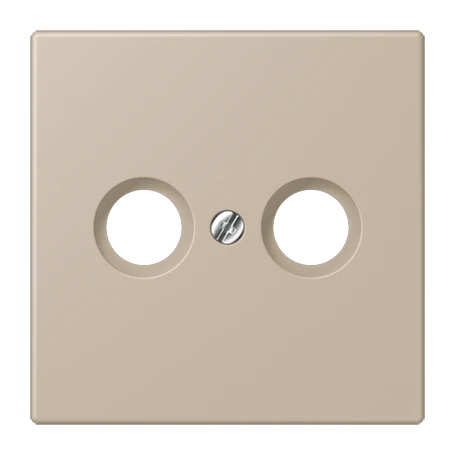 Centre plate 1-gang, for antenna outlet sockets, ombre naturelle claire (32142)