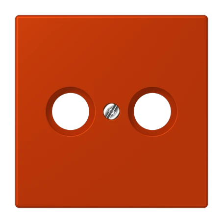 Centre plate 1-gang, for antenna outlet sockets, rouge vermillon 59 (4320A)