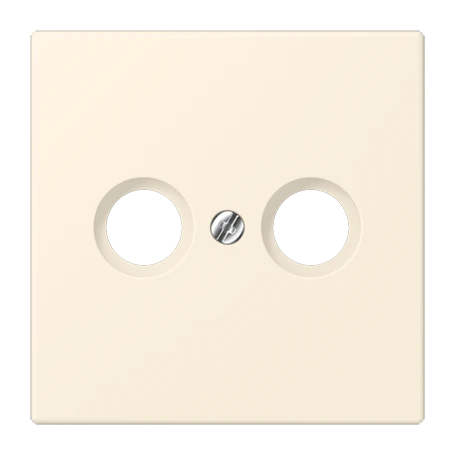 Centre plate 1-gang, for antenna outlet sockets, blanc ivoire (4320B)