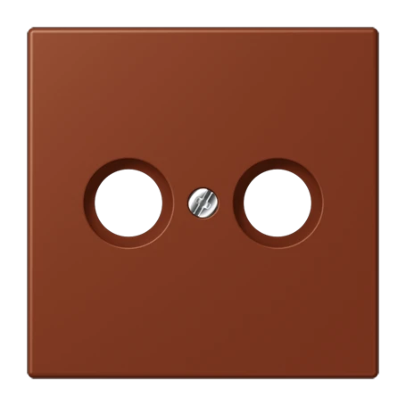 Centre plate 1-gang, for antenna outlet sockets, terre sienne brûlée 59 (4320D)