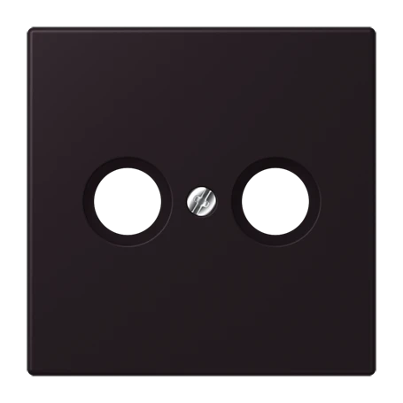 Centre plate 1-gang, for antenna outlet sockets, noir d'ivoire (4320E)