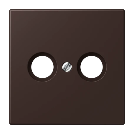 Centre plate 1-gang, for antenna outlet sockets, terre d‘ombre brûlée 59 (4320J)