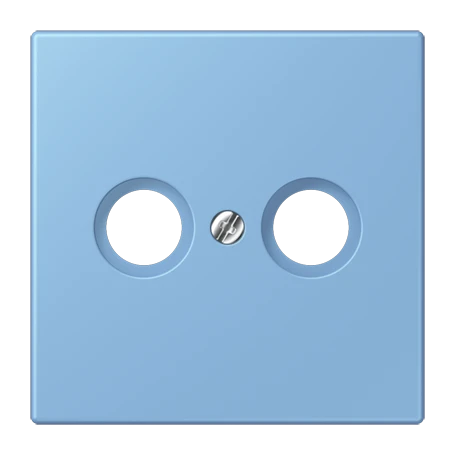 Centre plate 1-gang, for antenna outlet sockets, bleu céruléen 59 (4320N)