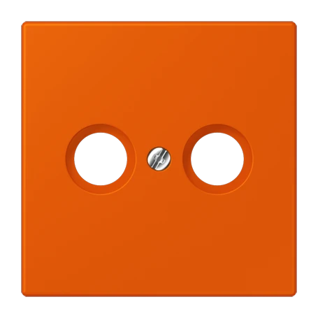 Centre plate 1-gang, for antenna outlet sockets, orange vif (4320S)