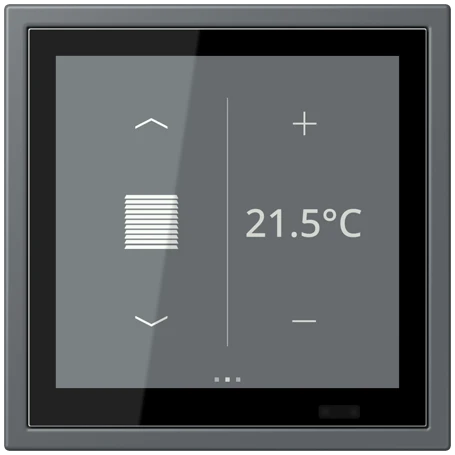 KNX room controller LS TOUCH with frame LS ZERO, Secure, gris foncé 31 (32010)