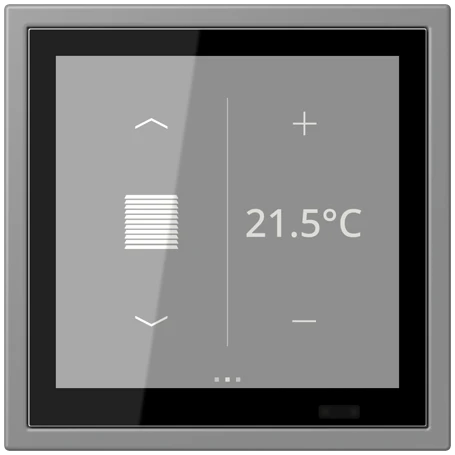 KNX room controller LS TOUCH with frame LS ZERO, Secure, gris 31 (32011)