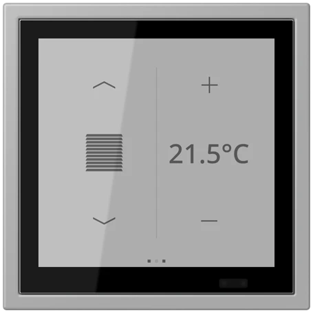 KNX room controller LS TOUCH with frame LS ZERO, Secure, gris moyen (32012)