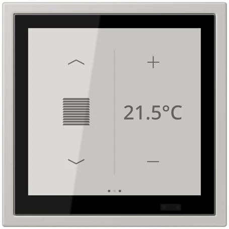 KNX room controller LS TOUCH with frame LS ZERO, Secure, gris clair 31 (32013)