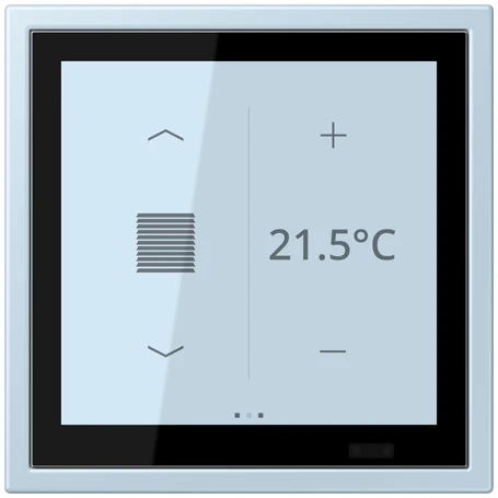 KNX room controller LS TOUCH with frame LS ZERO, Secure, outremer clair (32022)