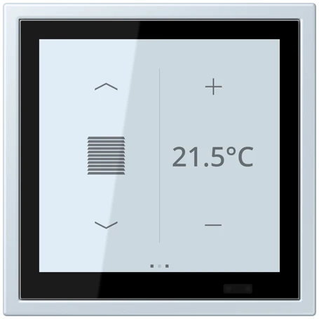 KNX room controller LS TOUCH with frame LS ZERO, Secure, outremer pâle (32023)