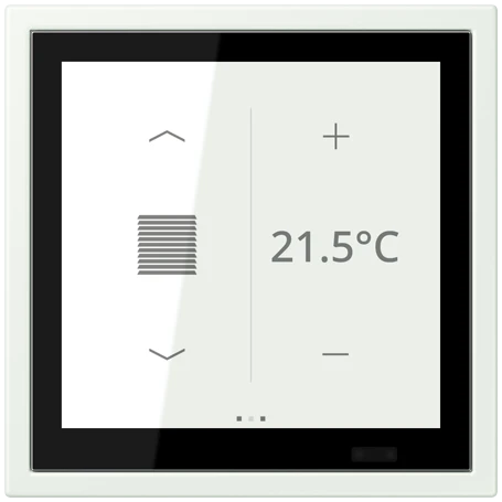KNX room controller LS TOUCH with frame LS ZERO, Secure, outremer gris (32024)