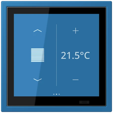 KNX room controller LS TOUCH with frame LS ZERO, Secure, bleu céruléen 31 (32030)