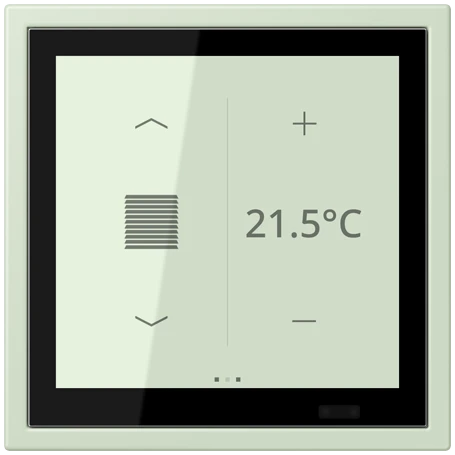KNX room controller LS TOUCH with frame LS ZERO, Secure, vert anglais pâle (32042)