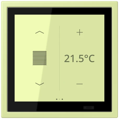 KNX room controller LS TOUCH with frame LS ZERO, Secure, vert jaune clair (32053)