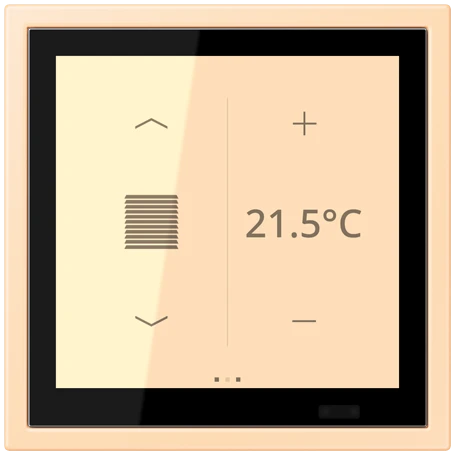 KNX room controller LS TOUCH with frame LS ZERO, Secure, ocre (32060)