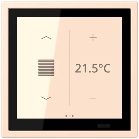 KNX room controller LS TOUCH with frame LS ZERO, Secure, rose pâle (32091)