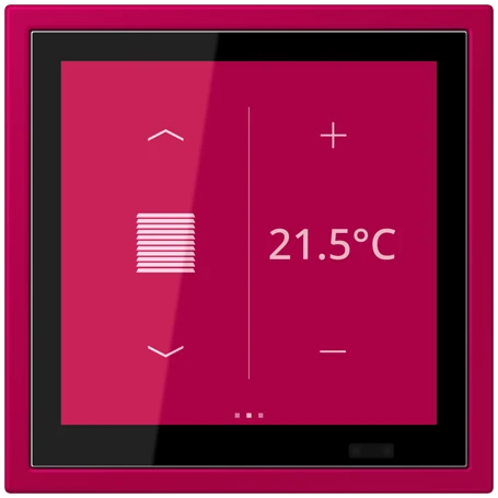 KNX room controller LS TOUCH with frame LS ZERO, Secure, rouge rubia (32101)