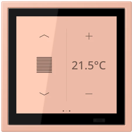 KNX room controller LS TOUCH with frame LS ZERO, Secure, rose clair (32102)