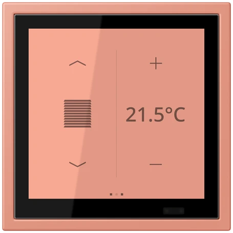 KNX room controller LS TOUCH with frame LS ZERO, Secure, l’ocre rouge moyen (32111)