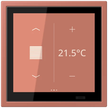 KNX room controller LS TOUCH with frame LS ZERO, Secure, terre sienne brique (32121)