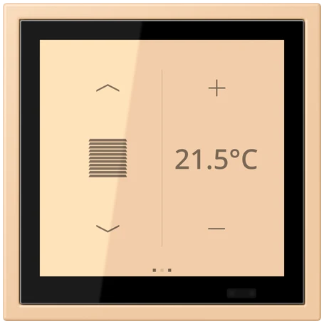 KNX room controller LS TOUCH with frame LS ZERO, Secure, terre sienne claire 31 (32122)