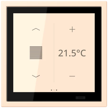 KNX room controller LS TOUCH with frame LS ZERO, Secure, terre sienne pâle (32123)