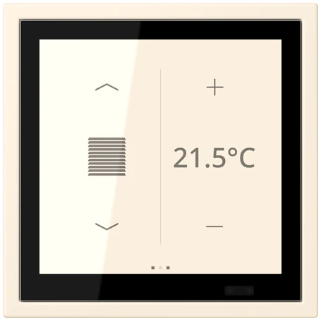 KNX room controller LS TOUCH with frame LS ZERO, Secure, blanc ivoire (4320B)