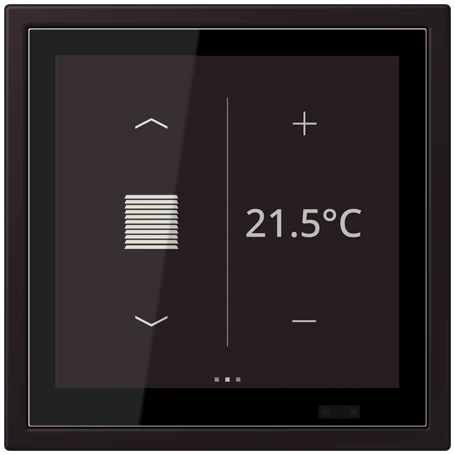 KNX room controller LS TOUCH with frame LS ZERO, Secure, noir d'ivoire (4320E)