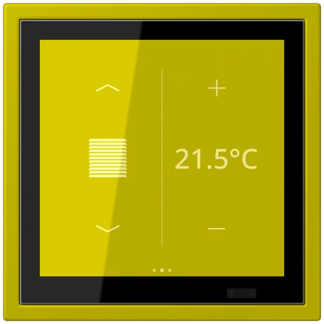 KNX room controller LS TOUCH with frame LS ZERO, Secure, vert olive vif (4320F)