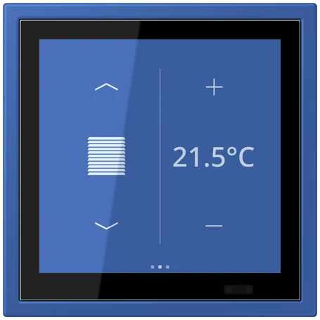 KNX room controller LS TOUCH with frame LS ZERO, Secure, bleu outremer 59 (4320K)