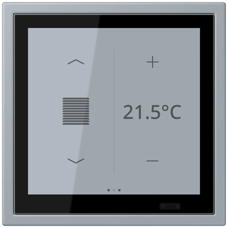 KNX room controller LS TOUCH with frame LS ZERO, Secure, gris clair 59 (4320O)