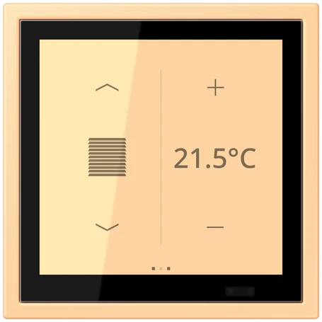 KNX room controller LS TOUCH with frame LS ZERO, Secure, terre sienne claire 59 (4320P)