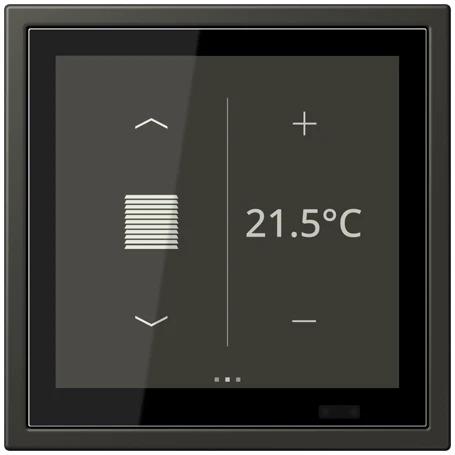 KNX room controller LS TOUCH with frame LS ZERO, Secure, ombre naturelle 59 (4320R)