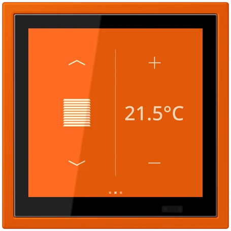 KNX room controller LS TOUCH with frame LS ZERO, Secure, orange vif (4320S)