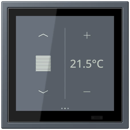 KNX room controller LS TOUCH with frame LS ZERO, Secure, gris foncé 59 (4320U)
