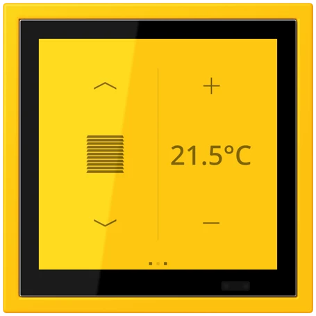 KNX room controller LS TOUCH with frame LS ZERO, Secure, le jaune vif (4320W)