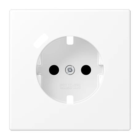 Centre plate for SCHUKO® socket insert with USB charger, Safety Plus, thermoplastic, matt snow white
