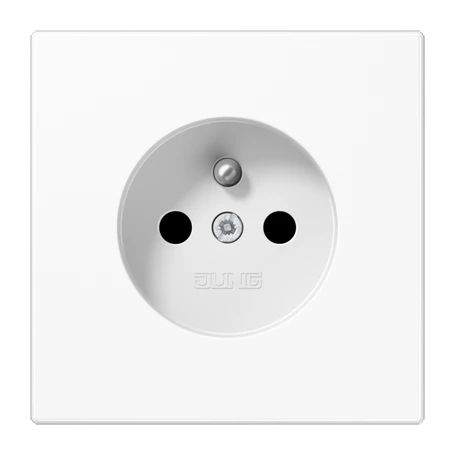 Presa, sistema francese/belga, Safety Plus, duroplast, bianco alpino