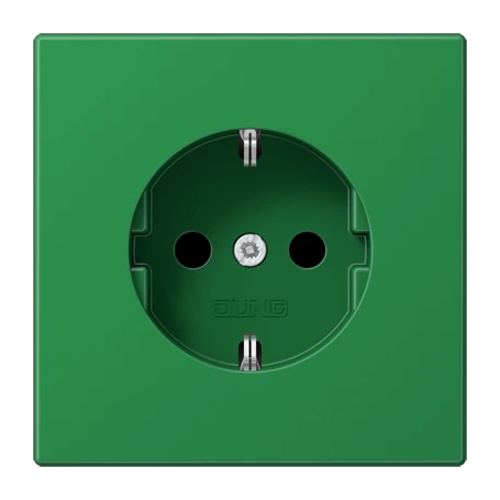 Wandcontactdoos met randaarde, Safety Plus, thermoplast, groen