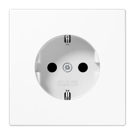 Enchufe SCHUKO®, conexión a tornillo, Safety Plus, duroplástico, blanco alpino
