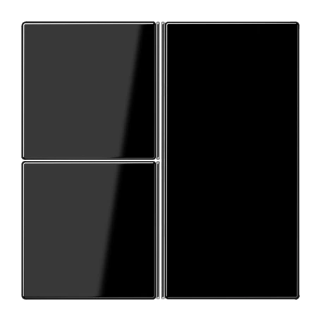 Cover kit 3-gang, F40, black