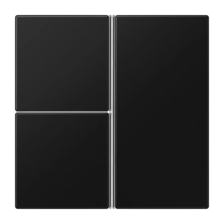 Cover kit 3-gang, F40, matt graphite black