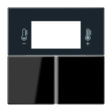 Cover kit 3-gang, F40 Room controller, black