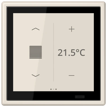 KNX room controller LS TOUCH with frame LS 990, Secure, ivory