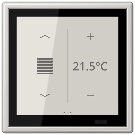 KNX room controller LS TOUCH with frame LS 990, Secure, light grey