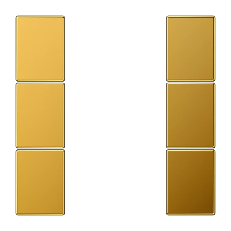 Gruppo tasti 3 canali, F50, placcato oro