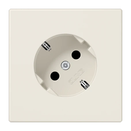 SCHUKO® socket 45°, duroplastic, ivory