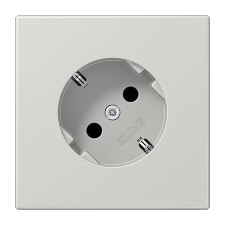 SCHUKO® socket 45°, duroplastic, light grey