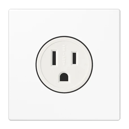 Socket, US NEMA system, screw terminals, thermoplastic, white