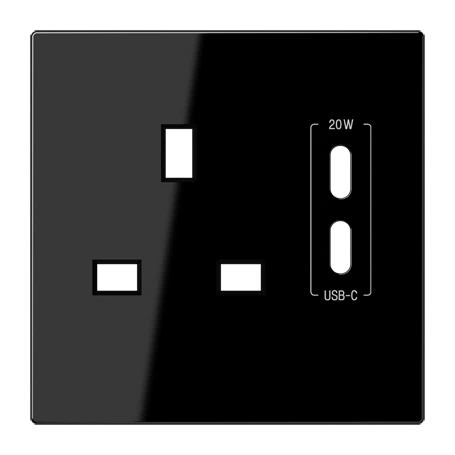 Centre plate for socket insert 521 G-CC20, thermoplastic, black